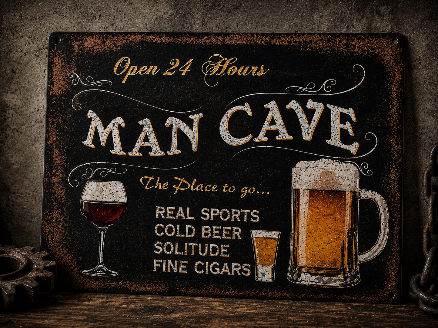 Stoer bord Man Cave