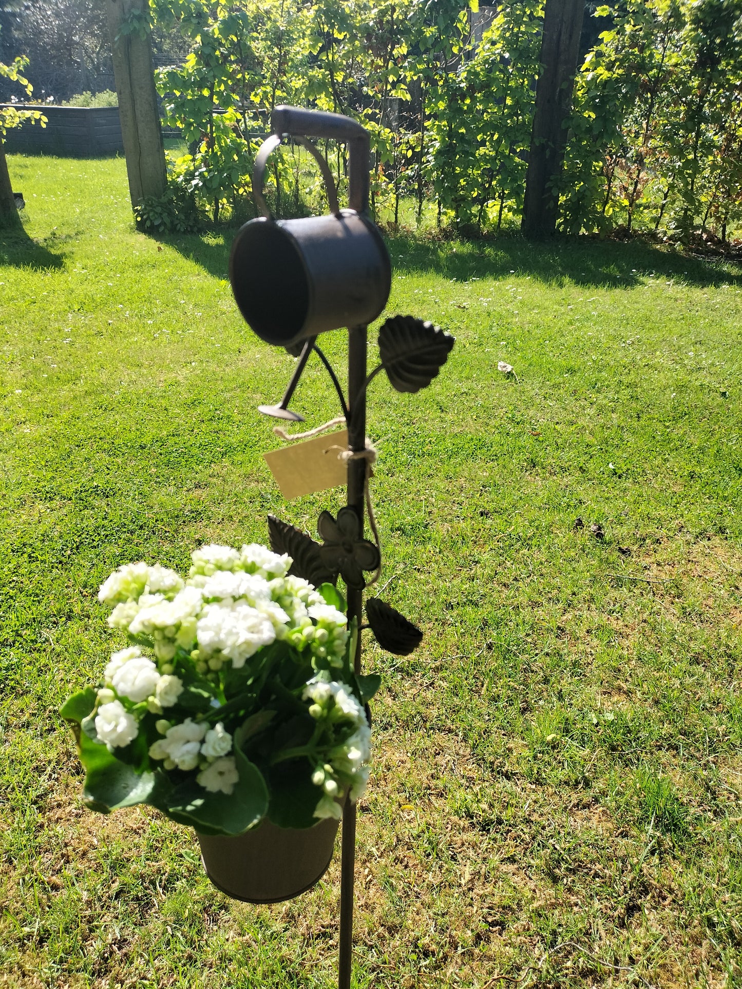 Tuinstekers om bloempotje in te hangen.