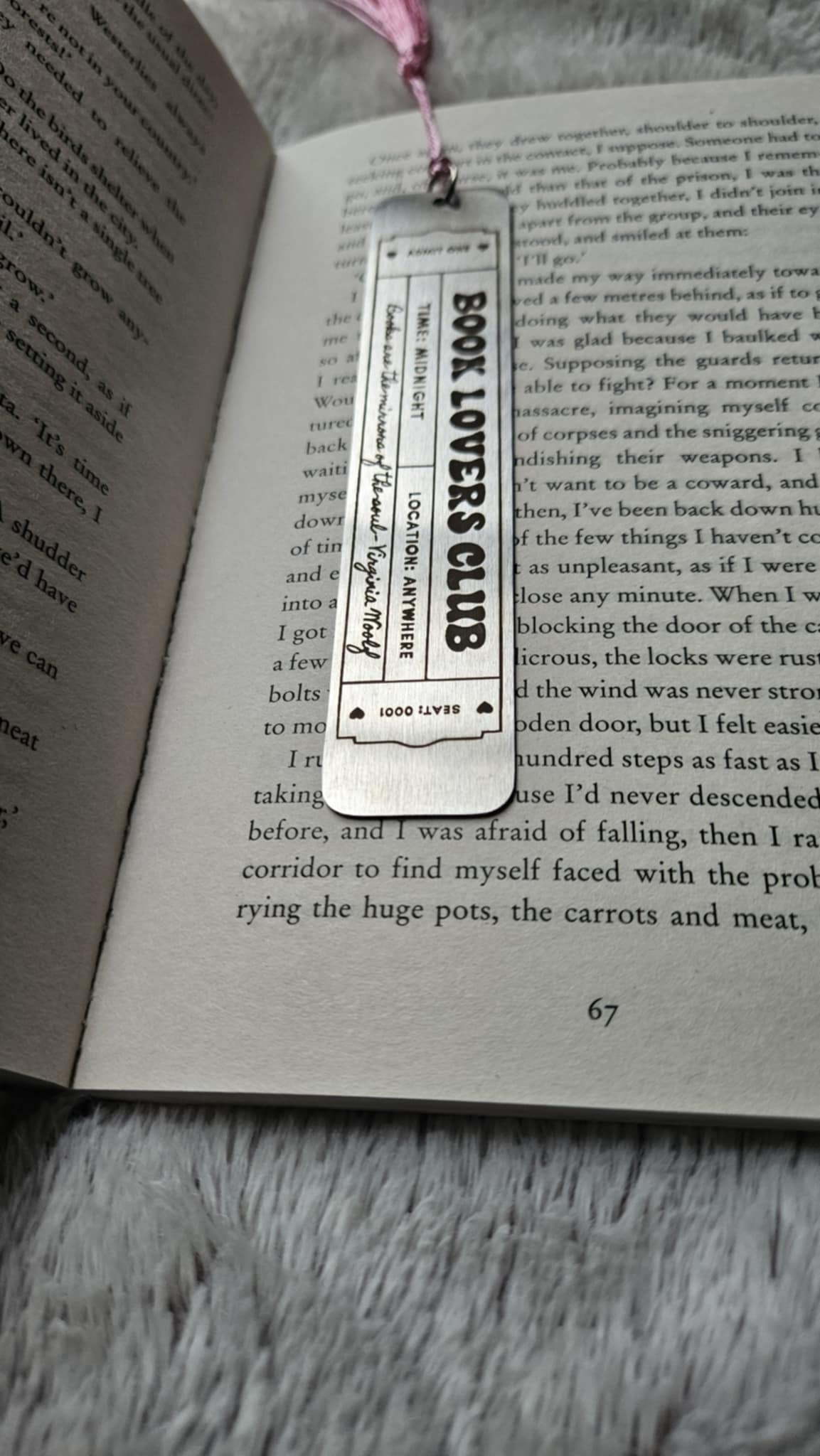 Metalen bladwijzer  "book lovers club"