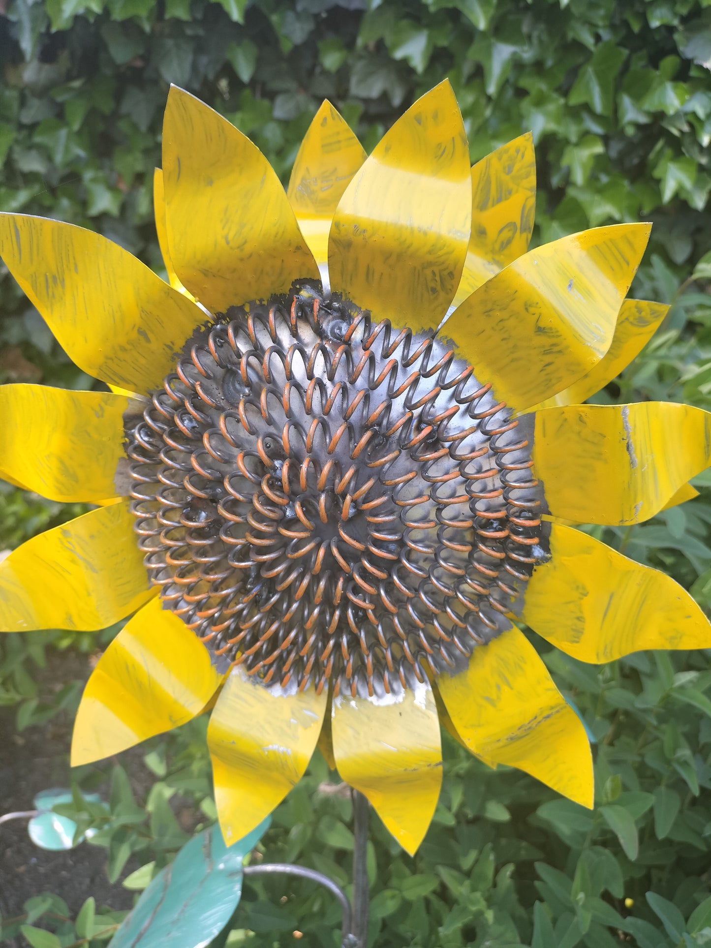 Grote zonnebloem tuinsteker