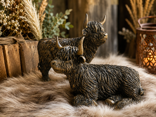 Set decoratieve hooglanders .