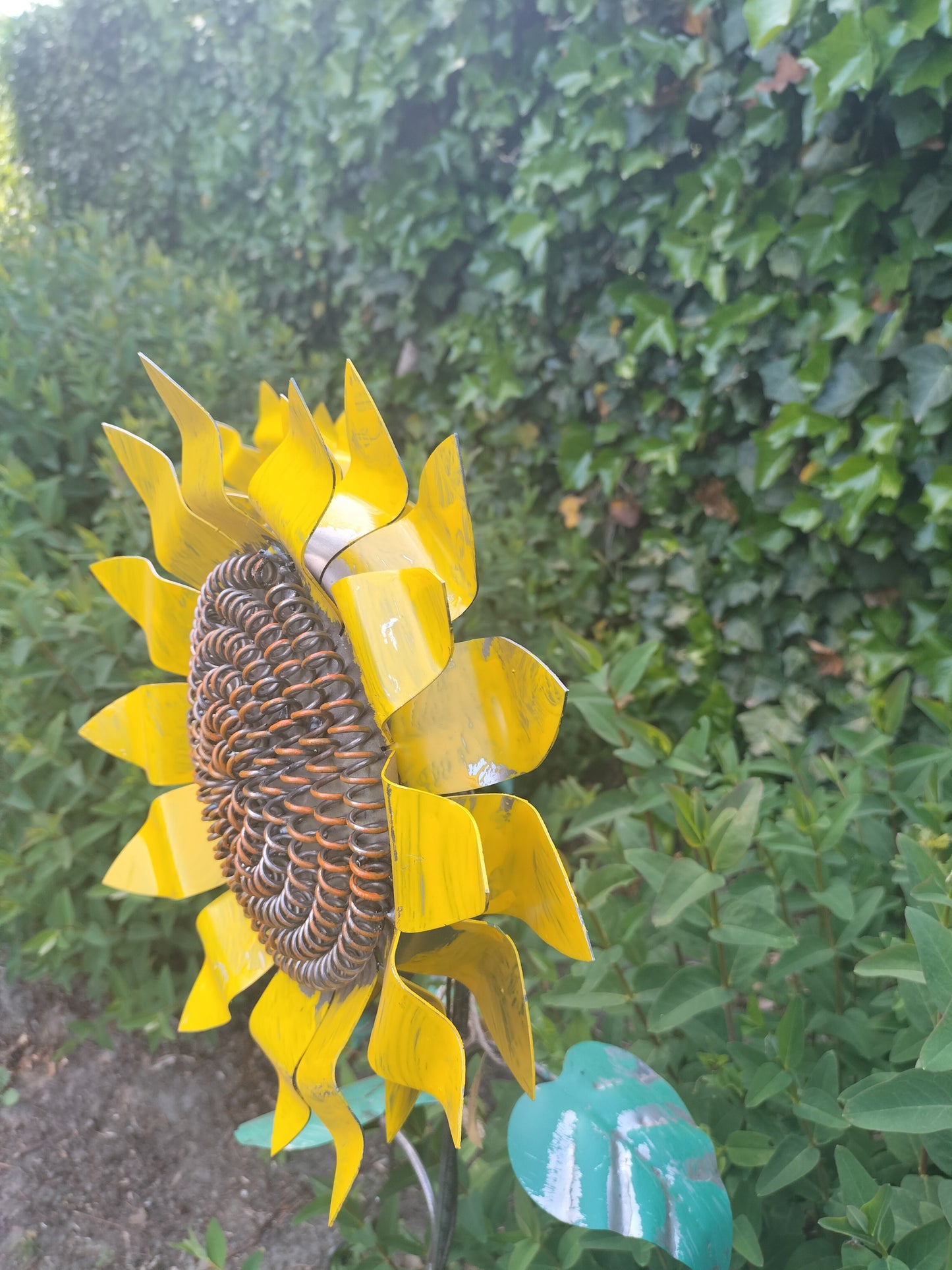 Grote zonnebloem tuinsteker