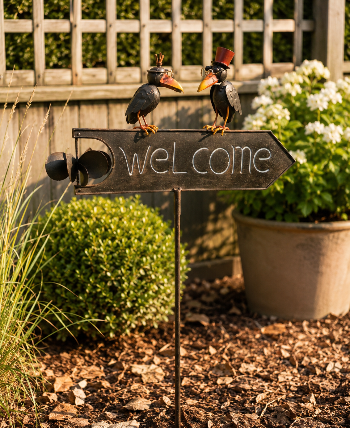 Mooie welcome tuinsteker